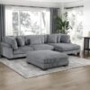8555GY Seating-Traverse Collection 6-Piece Modular Sectional wi...