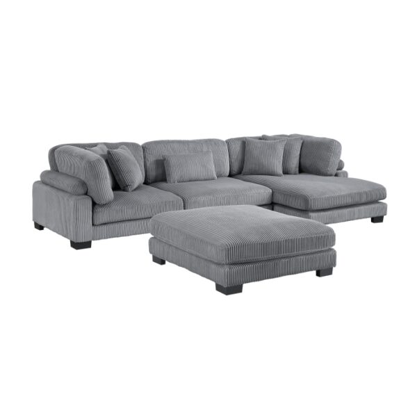 8555GY*CRACVCOT 4-Piece Modular Sectional wi...