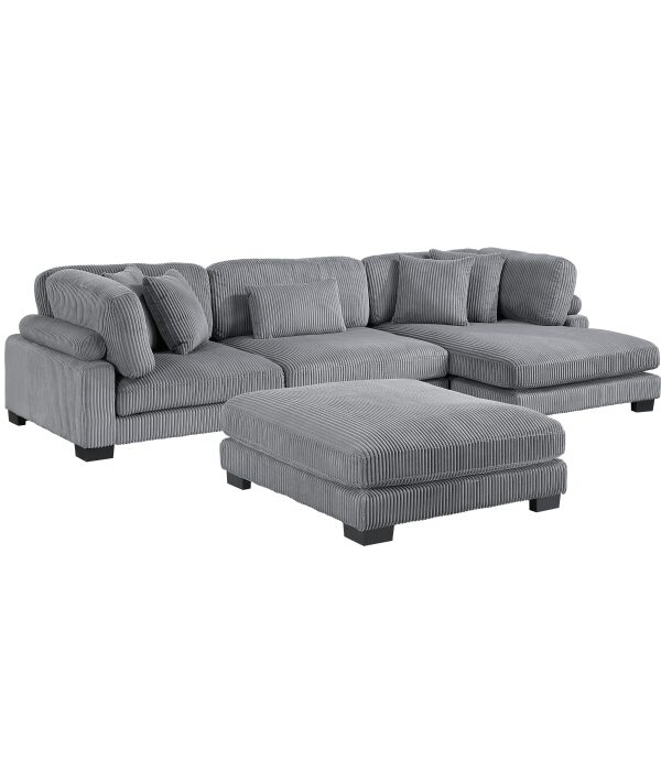 8555GY*CRACVCOT 4-Piece Modular Sectional wi...