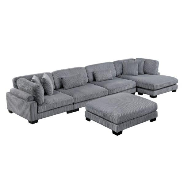 8555GY*CR2ACVCOT 5-Piece Modular Sectional wi...