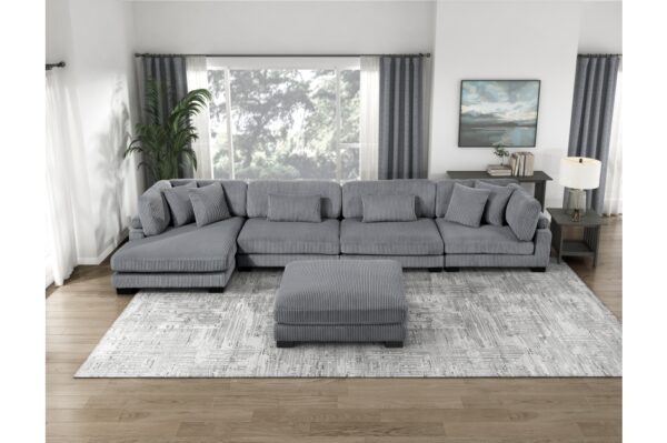 8555GY Seating-Traverse Collection 6-Piece Modular Sectional wi...
