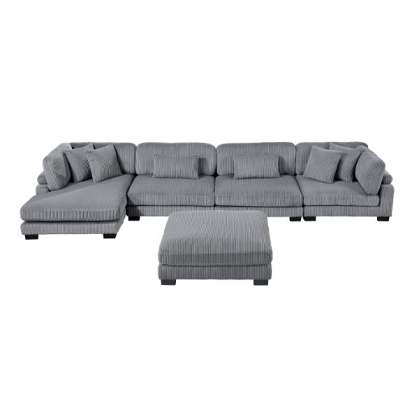 8555GY*CR2ACVCOT 5-Piece Modular Sectional wi...