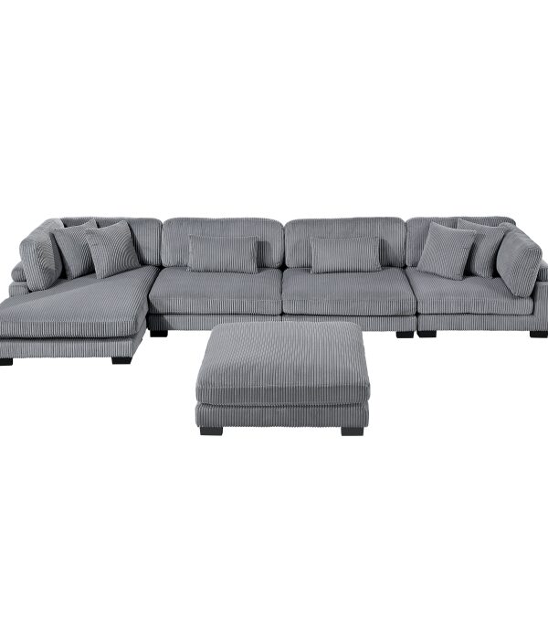 8555GY*CR2ACVCOT 5-Piece Modular Sectional wi...