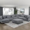 8555GY Seating-Traverse Collection 6-Piece Modular Sectional wi...