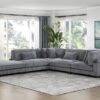 8555GY Seating-Traverse Collection 6-Piece Modular Sectional wi...