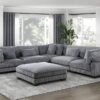 8555GY Seating-Traverse Collection 6-Piece Modular Sectional wi...