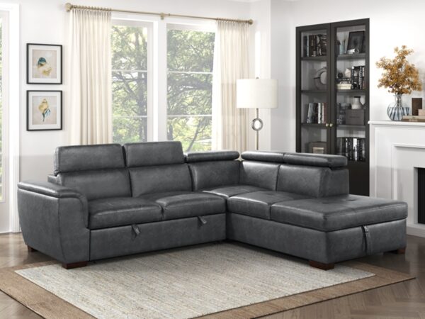 8567GY Seating-Barre Collection 2-Piece Sectional with Pull-...