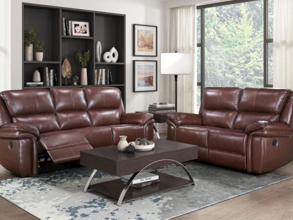 8588BR Seating-Lyman Collection 2pc Set: Sofa, Love