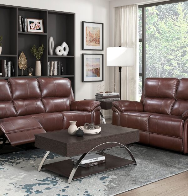 8588BR Seating-Lyman Collection 2pc Set: Sofa, Love
