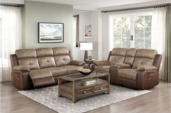 8599BR Seating-Glendale Collection 2pc Set: Sofa, Love