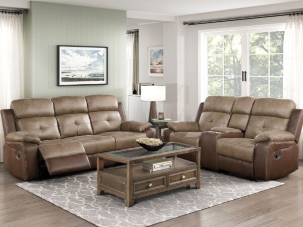 8599BR Seating-Glendale Collection 2pc Set: Sofa, Love