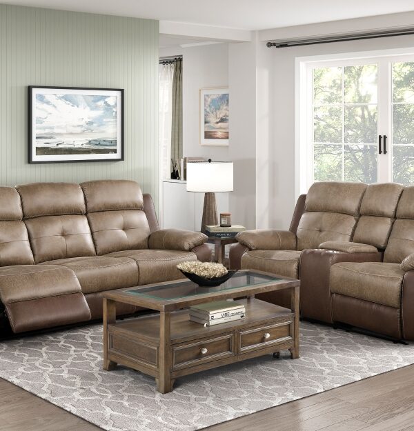 8599BR Seating-Glendale Collection 2pc Set: Sofa, Love