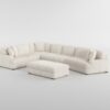 9623GY Seating-Warwick Collection 4-Piece Sectional with Right...