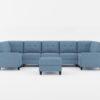 9557BUE Seating-Garren Collection 8-Piece Sectional with Stora...