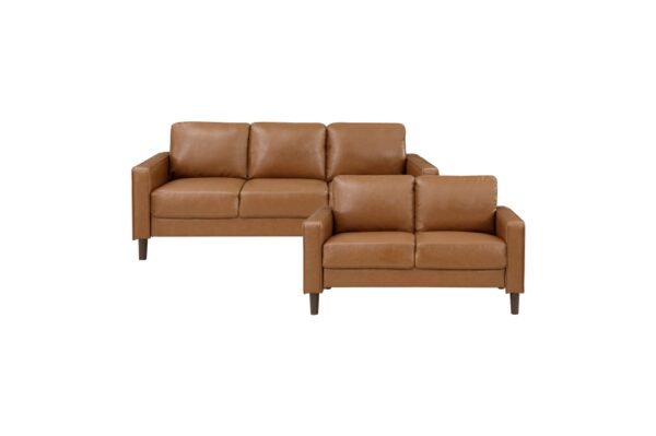 9203BRW Seating-Malcolm Collection 2pc Set: Sofa, Love