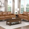 9203BRW Seating-Malcolm Collection 2pc Set: Sofa, Love