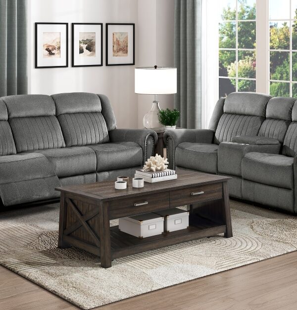 9204CC-PW Seating-Brennen Collection 2pc Set: Sofa, Love (Power)