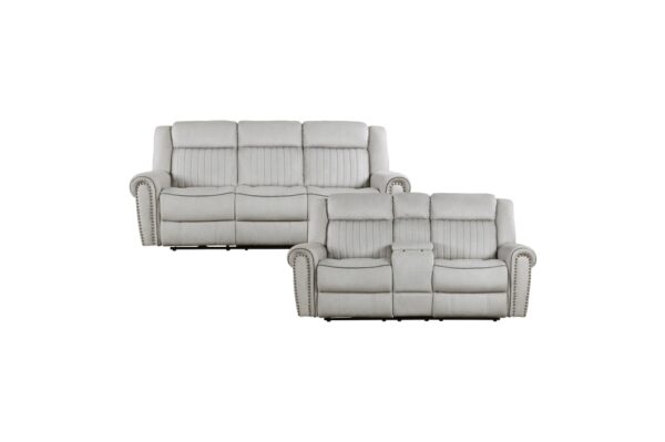 9204MT-PW Seating-Brennen Collection 2pc Set: Sofa, Love (Power)