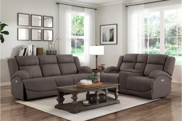 9207CHC-PW Seating-Camryn Collection 2pc Set: Sofa, Love (Power)