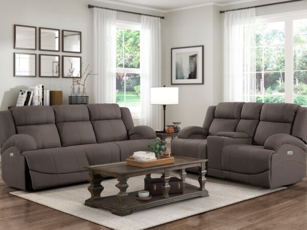 9207CHC-PW Seating-Camryn Collection 2pc Set: Sofa, Love (Power)