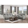9207GRY-3 Double Reclining Sofa