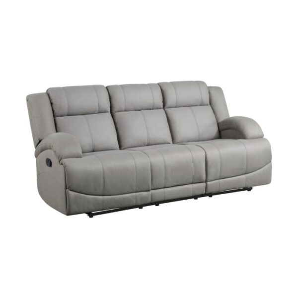 9207GRY-3 Double Reclining Sofa