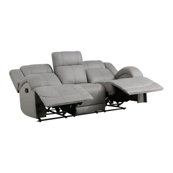 9207GRY-3 Double Reclining Sofa
