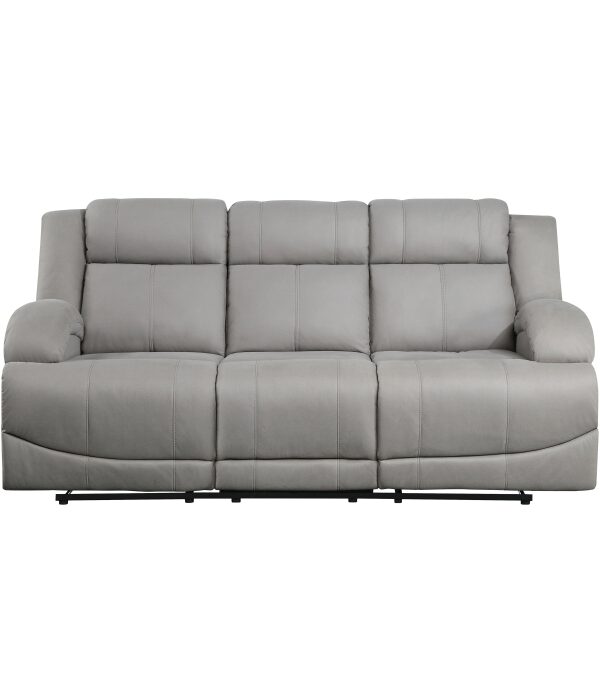 9207GRY-3 Double Reclining Sofa