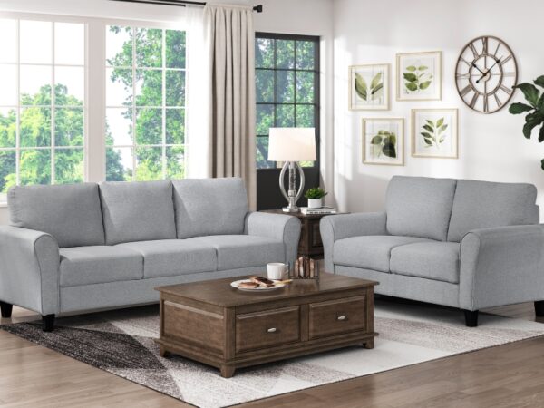 9209DG Seating-Ellery Collection 2pc Set: Sofa, Love
