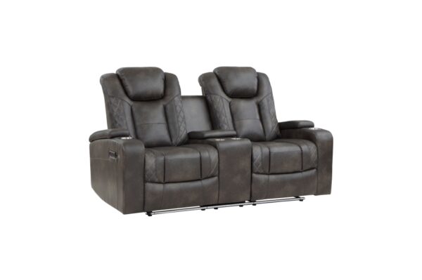 9211BRG Seating-Tabor Collection 2pc Set: Sofa, Love (Power)