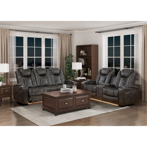 9211BRG-3PWH Power Double Reclining Sofa ...