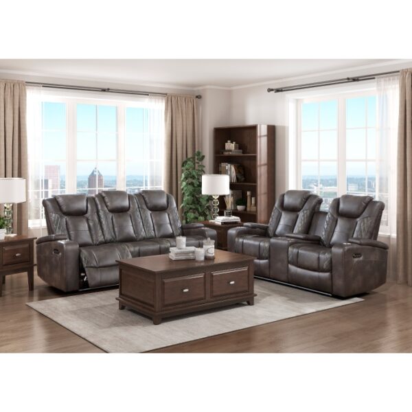 9211BRG-3PWH Power Double Reclining Sofa ...