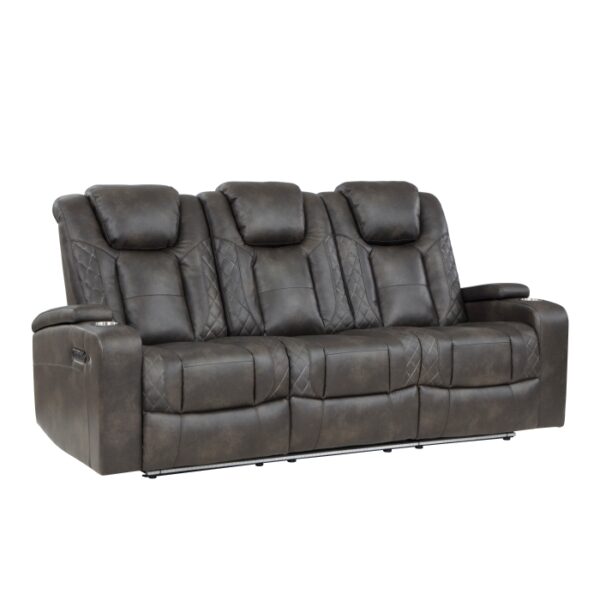 9211BRG-3PWH Power Double Reclining Sofa ...