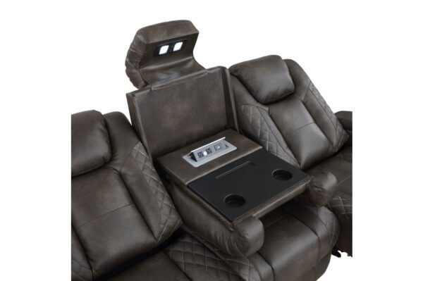 9211BRG Seating-Tabor Collection 2pc Set: Sofa, Love (Power)