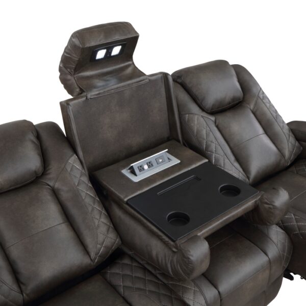 9211BRG-3PWH Power Double Reclining Sofa ...