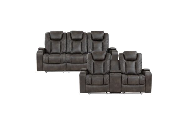 9211BRG Seating-Tabor Collection 2pc Set: Sofa, Love (Power)
