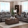 9211BRG Seating-Tabor Collection 2pc Set: Sofa, Love (Power)
