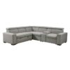 9219GY Seating-Farrah Collection 3-Piece Sectional with Adjus...