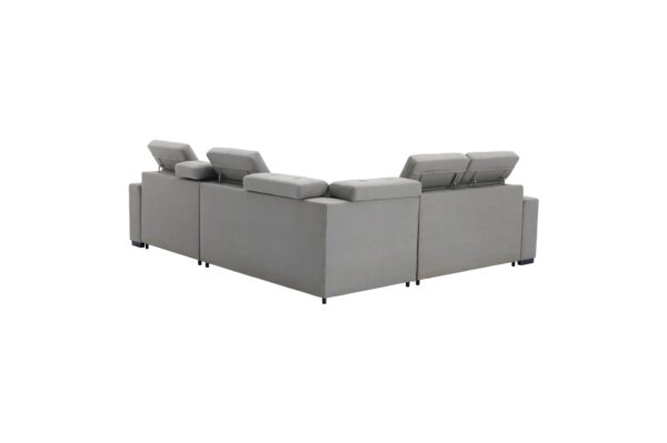 9219GY Seating-Farrah Collection 3-Piece Sectional with Adjus...