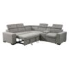 9219GY Seating-Farrah Collection 3-Piece Sectional with Adjus...