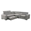 9219GY Seating-Farrah Collection 3-Piece Sectional with Adjus...