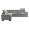 9219GY Seating-Farrah Collection 3-Piece Sectional with Adjus...