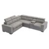 9219GY Seating-Farrah Collection 3-Piece Sectional with Adjus...