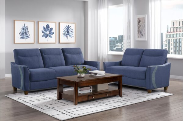 9236BU Seating-Harstad Collection 2pc Set: Sofa, Love