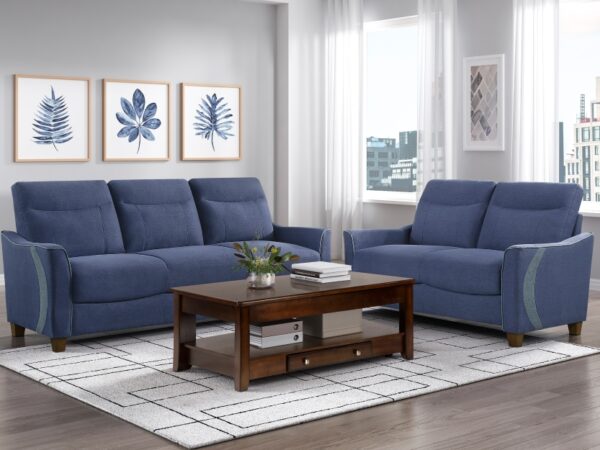 9236BU Seating-Harstad Collection 2pc Set: Sofa, Love