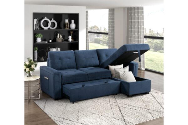 9259 Seating-Barbara Collection Reversible Sectional with Hi...