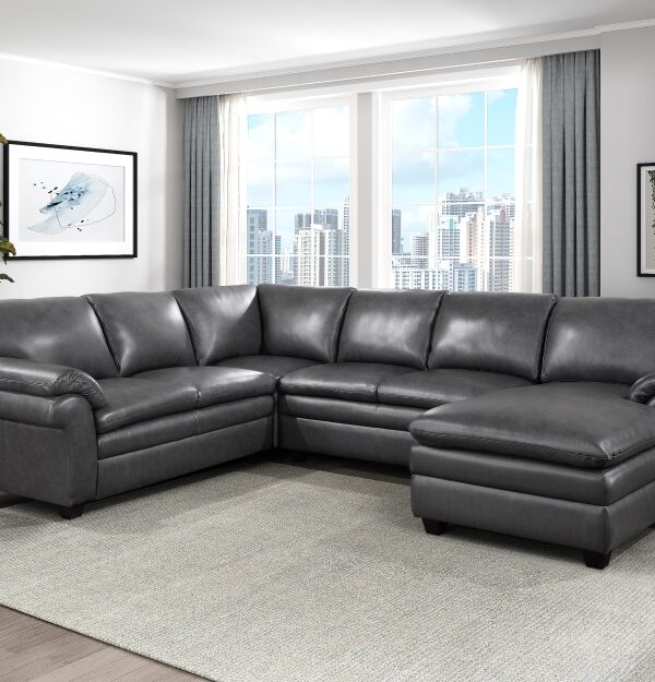 9267GY*4 Seating-Exton Collection 4-Piece Sectional with Right...