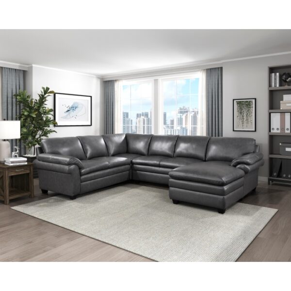 9267GY*42LRC 4-Piece Sectional with Right...