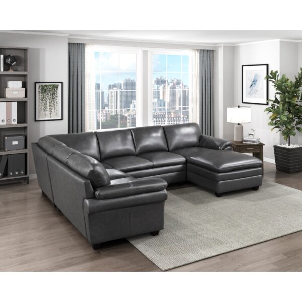 9267GY*42LRC 4-Piece Sectional with Right...