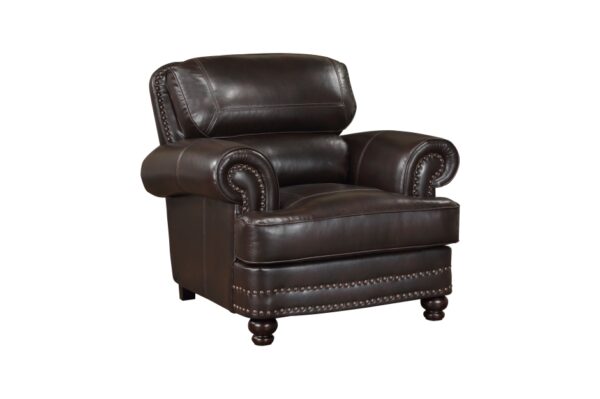 9268BRW Seating-Milford Collection 2pc Set: Sofa, Love
